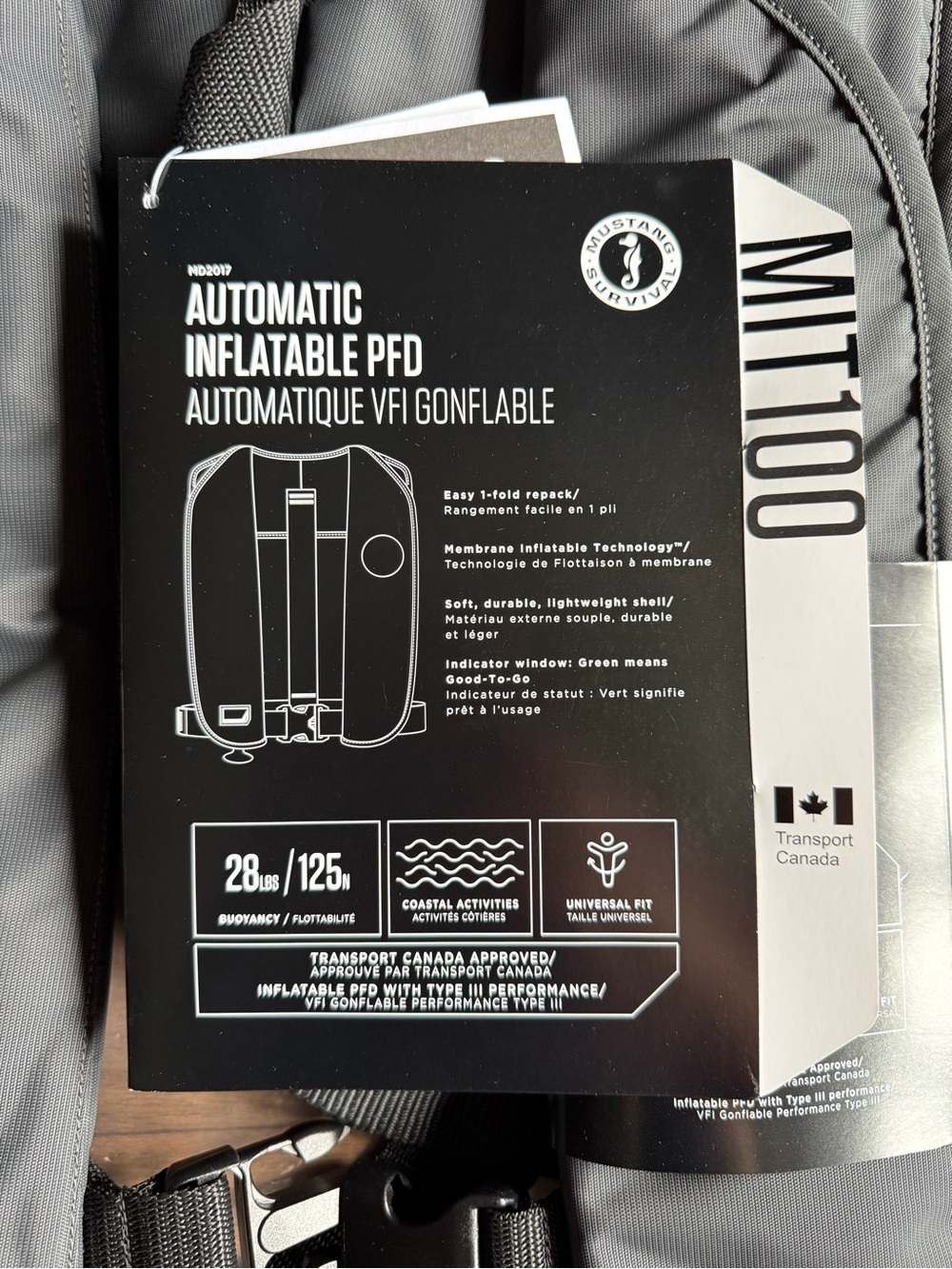 MIT 100 CONVERTIBLE A/M INFLATABLE PFD - Picture 2 of 5